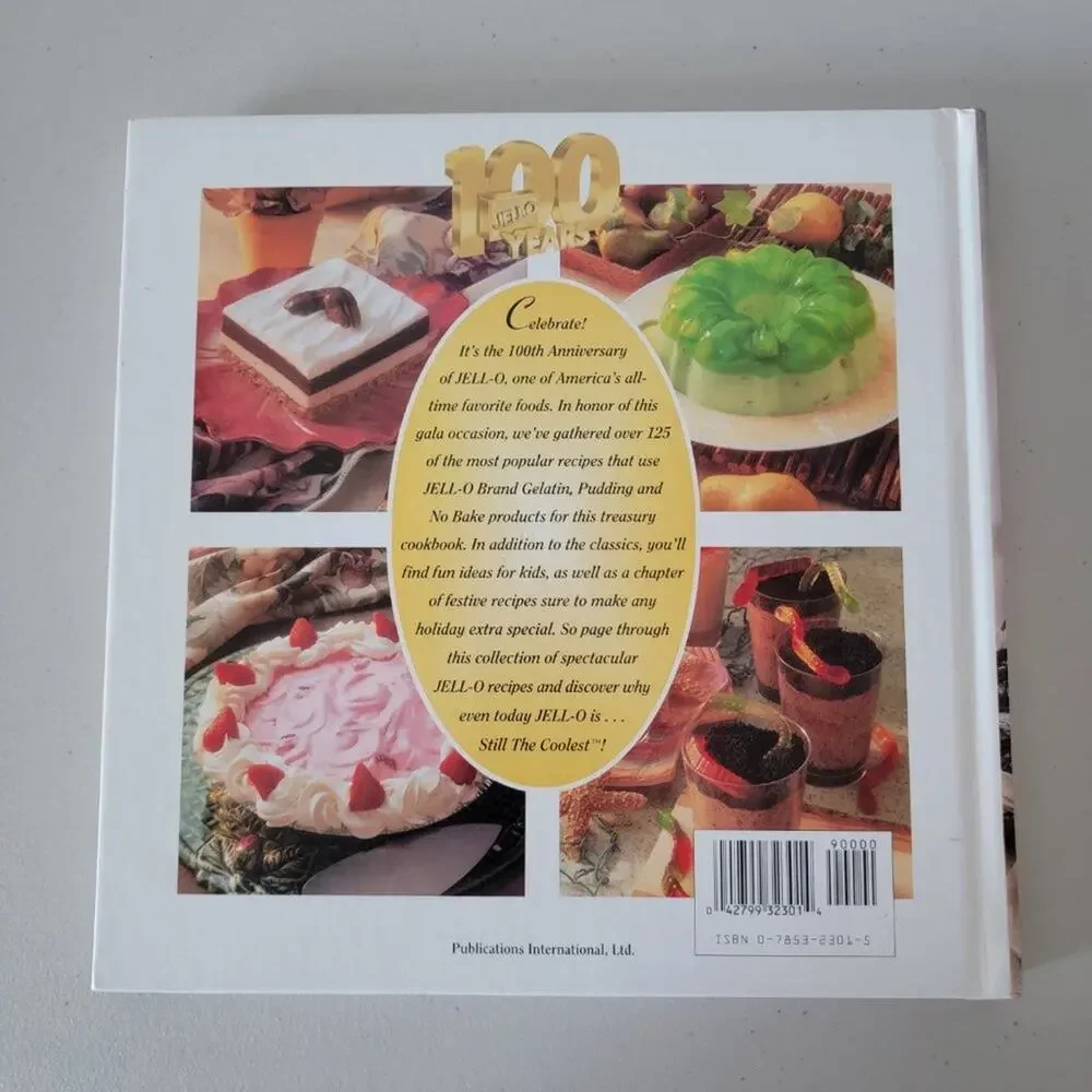Jell-O Celebrating 100 Years Recipe Book 1997 Vintage Cookbook Hardcover Dessert